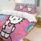 thumbnail image 3 of Hello Kitty Print Bedding Set for Girls Kids Teen Tween Ultra Soft Microfiber Comforter Set Twin Size with 3-Pieces Comforters Bed Sets Bedroom Decor Bed Sheets, 3 of 5