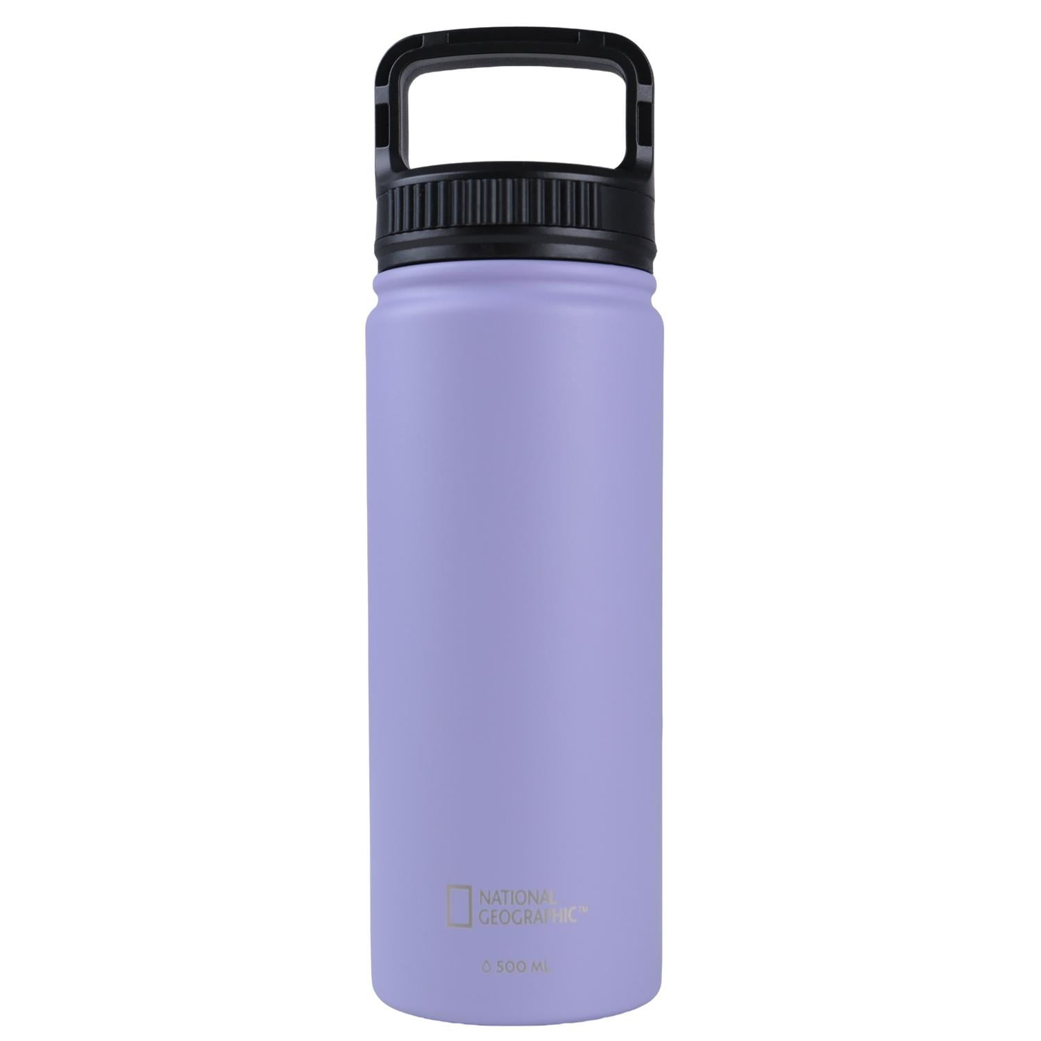 National Geographic - Botella Metálica Térmica Boca Ancha 500ml Lila