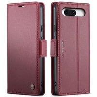 Caseme Tipo Cartera Google Pixel 8A Con Cierre Magnético, Rfid, Tarjetero, Soporte, Carga Inalámbrica
