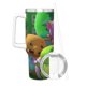 thumbnail image 3 of Wonderoos Vaso aislado de acero inoxidable con asa, diseño temático, regalo para familia, amigos y fans; incluye pajita y encaja en el portavasos estándar, 40 oz, 3 of 6