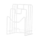 thumbnail image 4 of Soporte de tablero de corte, organizador de tableros de corte, soporte de tapa de sartén, soporte de utensilios de cocina para placas, tapas de sartén blanco, 4 of 5