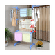 thumbnail image 5 of Tendedero Colgador De Ropa Perchero Plegable De 3 Niveles Azul, 5 of 5
