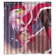 thumbnail image 1 of Cortina de ducha de anime con diseño de chica encantadora, juego de cortinas de baño con ganchos, tamaño 66 x 72 pulgadas, 1 of 3