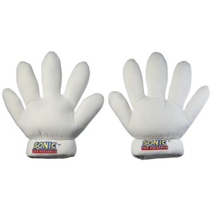 Guantes De Peluche Ge Animation Sonic The Hedgehog Blanco 11 Pulgadas