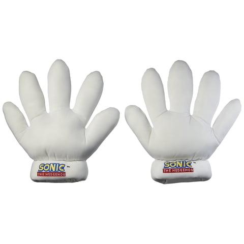 Guantes De Peluche Ge Animation Sonic The Hedgehog Blanco 11 Pulgadas