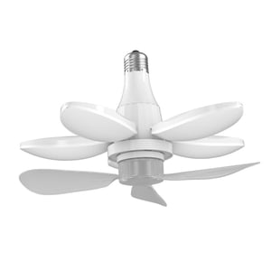 Ioensy - Ventilador De Bajo Ruido Con Bombilla De 50W, Luz De Ventilador Para Dormitorio, Comedor Interior