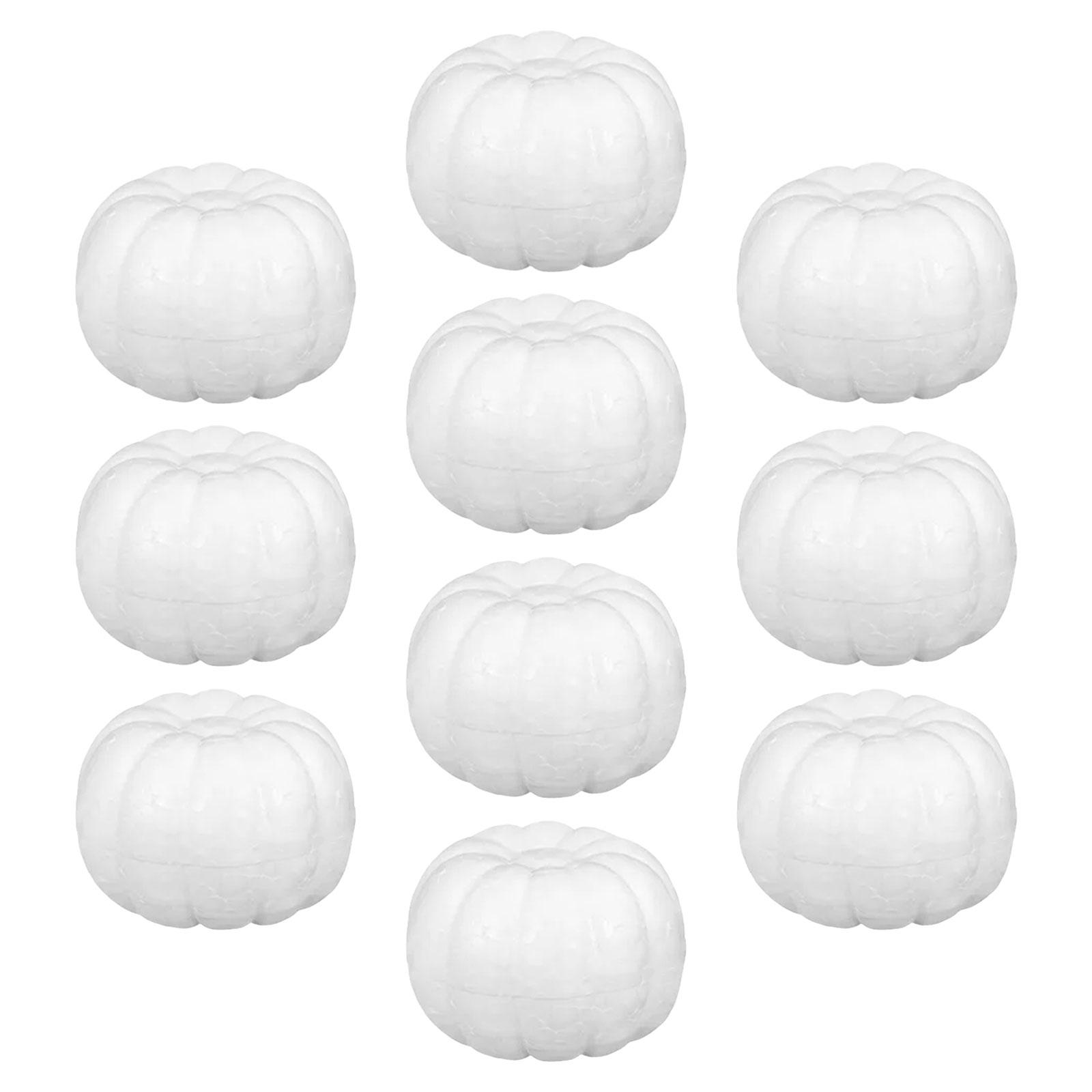 Magideal - 10 Calabazas Artificiales De Espuma, Calabazas Falsas De Poliestireno, Accesorios De Bricolaje Para Fiestas De Halloween, Decoración De Otoño, Cosecha 6Cm
