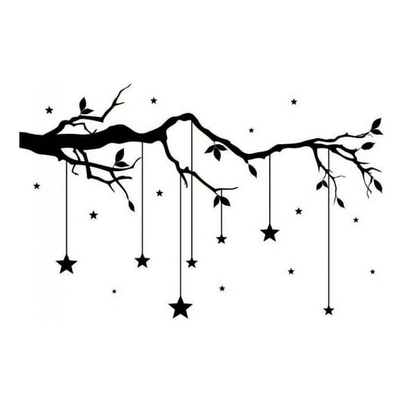 Decomural Tree Branch Hanging Stars WS-44163