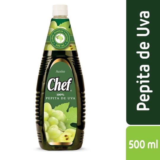 Aceite Pepa De Uva Botella 500 ml Chef