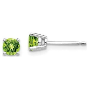 Aros Paris Jewelry 24K White Gold 2 Ct Peridot Redondos