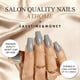 thumbnail image 4 of Press On Nails JOYVVEW Grey, medio largo, cuadrado, gris piedra, 4 of 7
