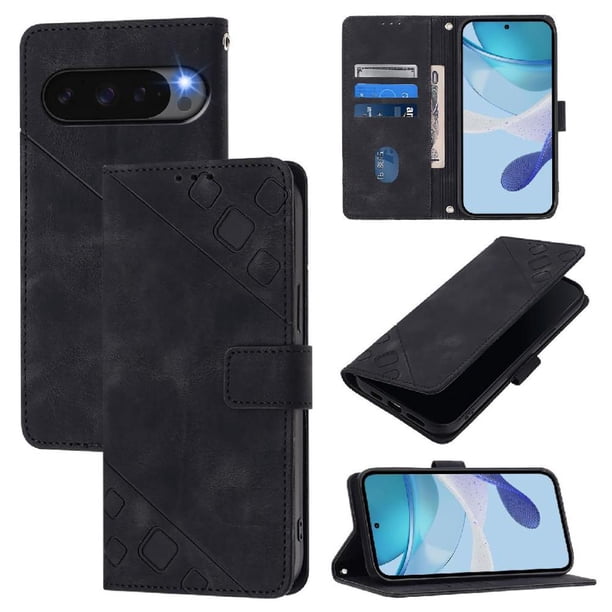 Funda Cartera para Google Pixel 10 Pro XL 5G con Soporte y Ranuras, Resistente a Golpes y Rayones Negro
