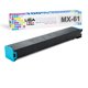 thumbnail image 1 of Tóner de reemplazo compatible MADE IN USA TONER para Sharp MX-61NT, MX3050, MX3070, MX5070, MX2651, MX3051, MX3061, MX3071, MX3551, MX3561, MX3571, MX4051, MX4061 (cian, 1 cartucho), 1 of 6