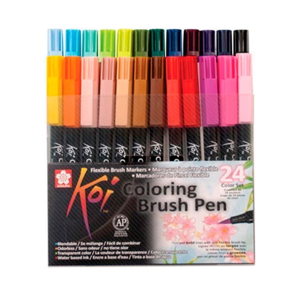 Koi Lettering Set 24 Marcadores Koi Lettering Acuarelables Punta Pincel | Lider