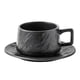 thumbnail image 3 of Tazas De Capuchino Con Platillo, Taza De Café Para Restaurante, Cafetería, Regalo De Inauguración De La Casa, Negro, 3 of 5