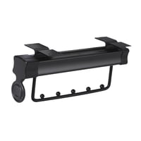 Bothyi - Percha Telescópica Elegante Con Barra De Almacenamiento Expandible Para Armario, Color Negro