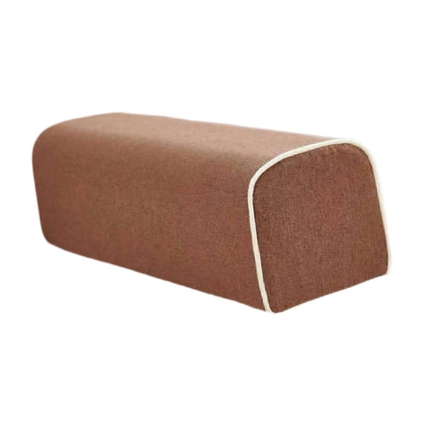 Almohada Reposabrazos Sofá Ergonómica Cojín para Apoyar El Brazo Y El Codo con Espuma Fuerte Y Funda Lavable Desmontable Diseño Rectangular Funcional marrón