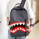 thumbnail image 4 of Mochila Escolar de Lona con Tiburón para Niños y Niñas, Mochila de Estudiante de Dibujos Animados para Libros y Laptop para Primaria, Secundaria, Preparatoria, Universidad y Senderismo, 4 of 5