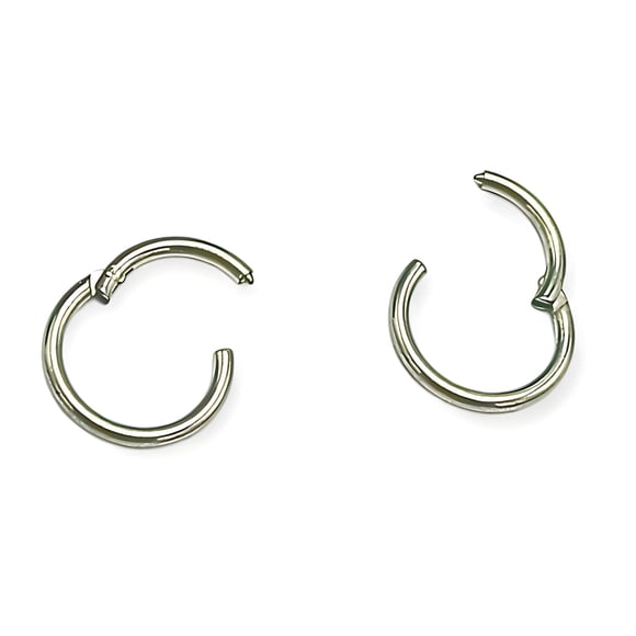 Argollas Clicker 10mm 18g Acero Quirurgico Plateadas Ligeras