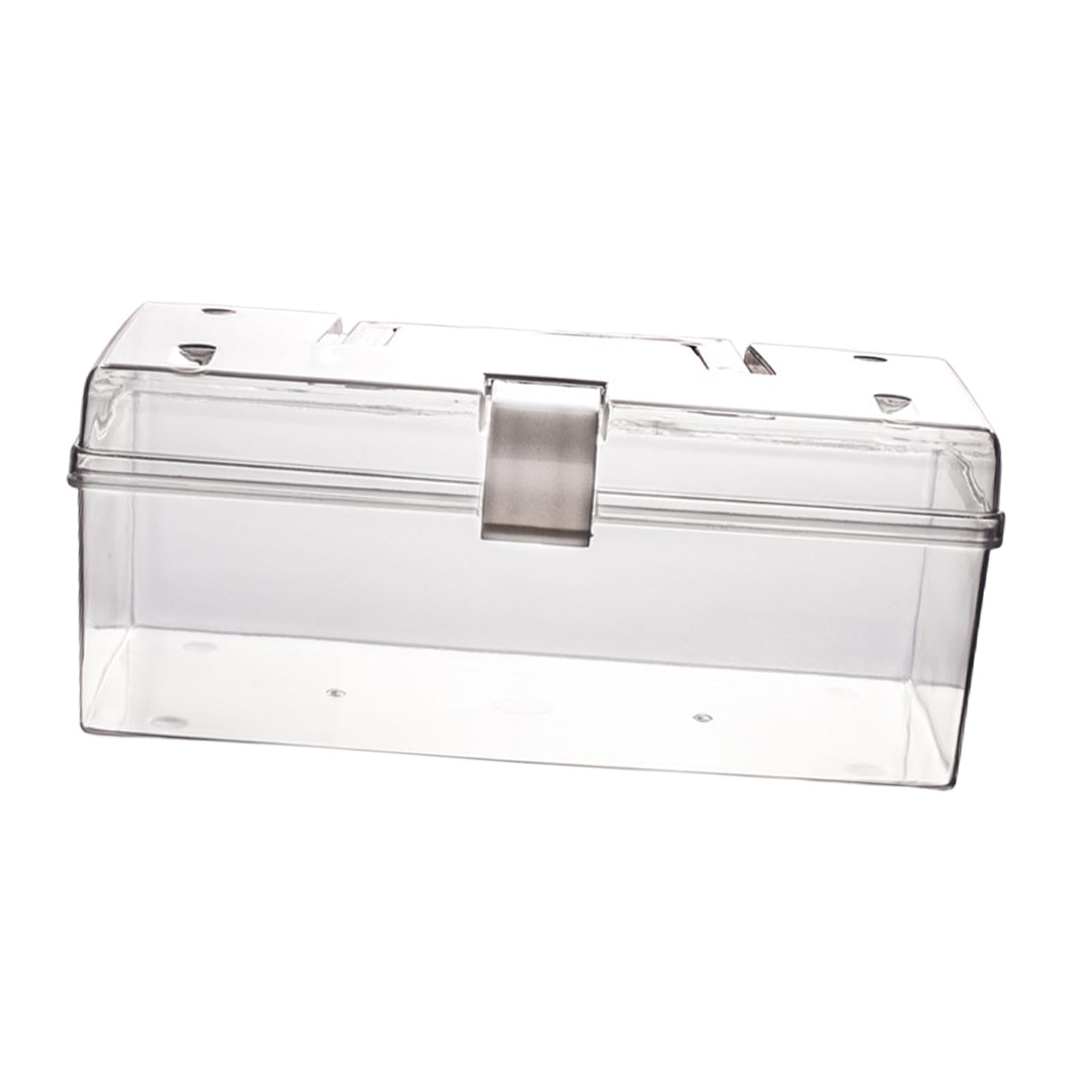 Ioensy - Caja De Medicamentos A Prueba De Polvo, Organizador De Almacenamiento De Medicamentos Para Acampar, Escritorio, Viaje, Largo Y Grande