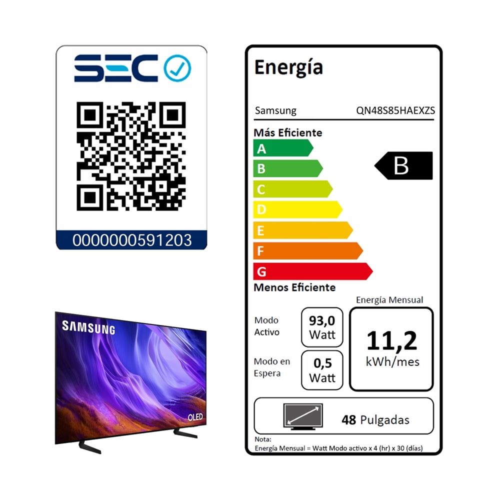 Televisor 48" OLED S85H 4K Samsung Vision AI Smart TV (2026) + Control por Voz, foto 5