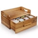 thumbnail image 1 of Caja de té Tinamo 33 cm L x 20 cm P de madera de acacia con cajón, 1 of 7