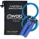thumbnail image 1 of Jump Rope WOD Nation ajustable de doble velocidad, 11 pies, azul con bolsa, 1 of 9