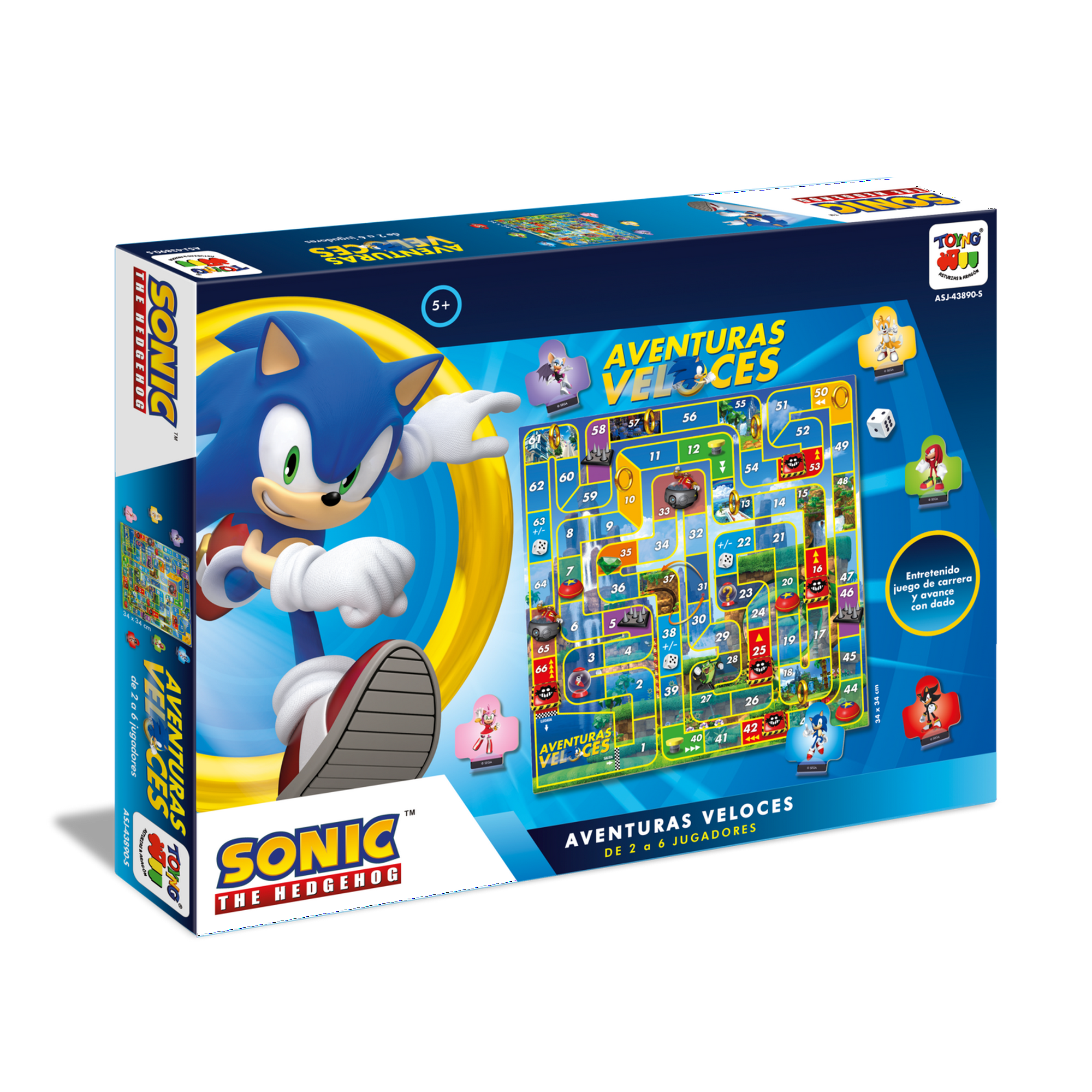 Toyng - Juego De Mesa Aventuras Veloces Sonic - Sonic