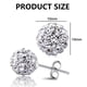 thumbnail image 3 of Pendientes de mujer con caja, bola de discoteca, cristales blancos, pendientes colgantes con gancho para mujer, 3 of 6