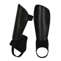 Ioensy - Espinilleras De Fútbol, Dispositivos De Protección Para Rodillas, Suaves Para Correr, Fútbol, Adolescentes, Negro, M