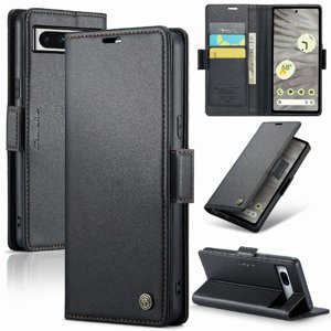 Caseme Tipo Cartera Google Pixel 7A Con Cierre Magnético, Rfid, Tarjetero, Soporte, Carga Inalámbrica