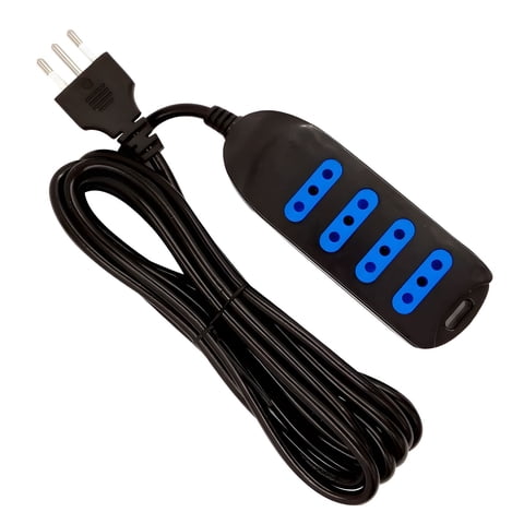 Dblue - Alargador Electrico 4 Enchufes Certificado Sec Negro - Ps