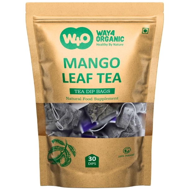 Té de hoja de mango, 30 bolsitas de té, apoyo para el bienestar general, hojas frescas secadas a la sombra (paquete de 1)