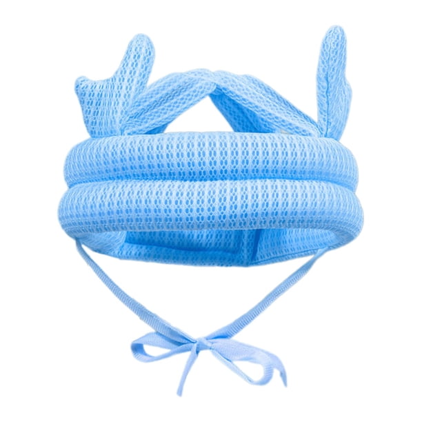 Protector De Cabeza Para Bebé Con Correa Para La Barbilla Anti Caída Correr Caminar Niños Niñas Azul