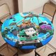 thumbnail image 5 of Mighty MonsterWheelies-theme Fitted Round Tablecloths Elastic Edged Table Covers Waterproof Table Cloth for Kitchen Holiday Party Tables Decor 120cm, 5 of 6
