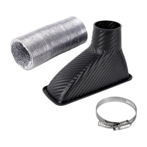 Magideal - Kit Genérico De Admisión De Aire Frío, Accesorio De Filtro De Admisión De Aire Frío Para Automóvil Con Abrazadera De Manguera Cuadrado