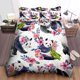 thumbnail image 1 of Floral Panda Quilt Duvet Cover Set Soft Home Textiles Double Queen3-Piece Bedding Set, 1 of 5