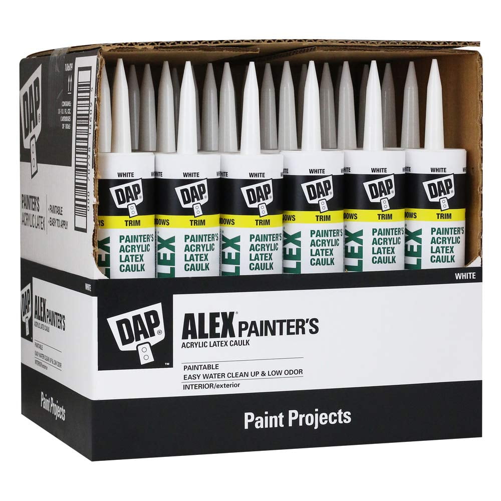 Látex Acrílico Caulk Dap Alex Painter, Blanco, 300 Ml, 30 Unidades