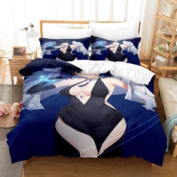 Game Anime Genshin Impact Yelan Duvet Cover Cartoon Bedding Sets Bed Set Quilt Comforter Duvet Cover Sets Home Textiles Bed Sheets