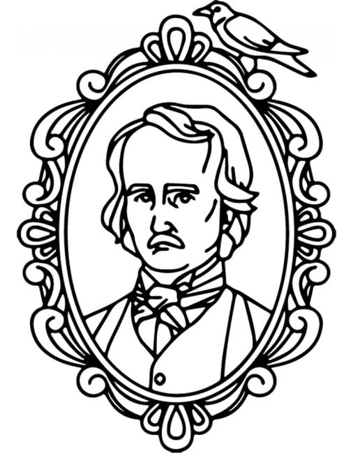 Rienda Libre Graphics - Decomural Edgar Allen Poe Poet Writer Ws-35551