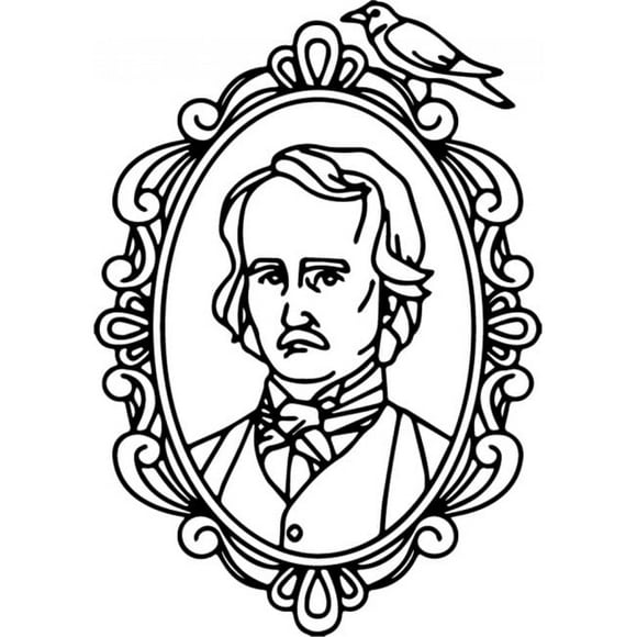Decomural Edgar Allen Poe Poet Writer WS-35551
