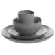 thumbnail image 3 of Juego de vajilla Gibson Home Rockaway con borde gris/dorado, 16 piezas, 3 of 7