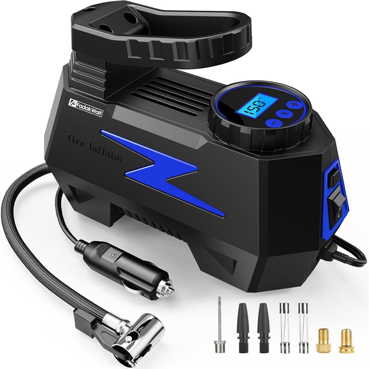 Inflador De Neumáticos Fadakwalt 12v 150psi Digital