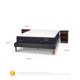 thumbnail image 3 of Cama Europea Curve Premium 2 Plazas + Veladores New Dublin Choc, 3 of 13
