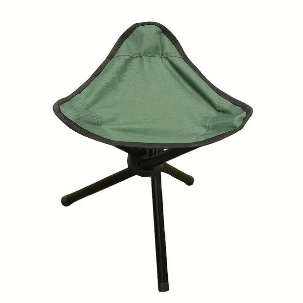 1pc Portable Ultralight Folding Triangle Stool, Steel Tube Stool For Outdoor Barbecue Camping Fishing