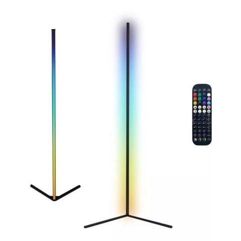 Click Ventas - Lampara De Pie Rgb Esquinero Luz Led Control Floorlamp