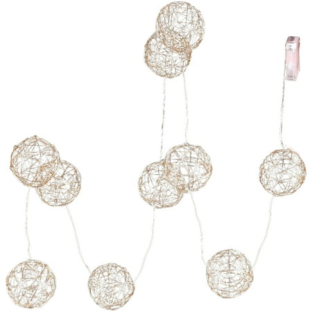 Guirnalda Luminosa Bolas Luces Led Gold