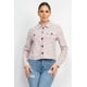 thumbnail image 1 of Chaqueta CCwholesalesclothings Tweed A Cuadros Con Botones Rosa Azul, 1 of 5