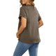 thumbnail image 3 of INSPIRE CHIC Top de Maternidad para Mujer con Mangas Cortas, Cintura Plisada, Camiseta de Embarazo, Blusa Suelta Casual Peplum Oversize XL Café, 3 of 6