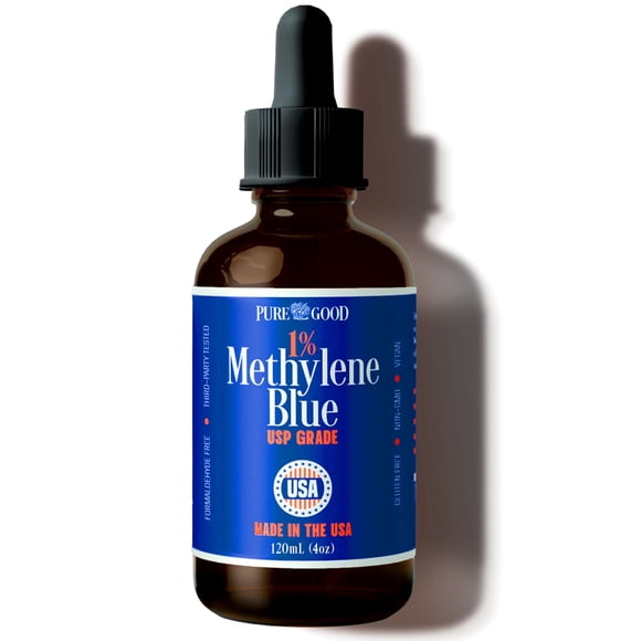 Azul de metileno PureGood, grado farmacéutico, 1%, 120 ml
